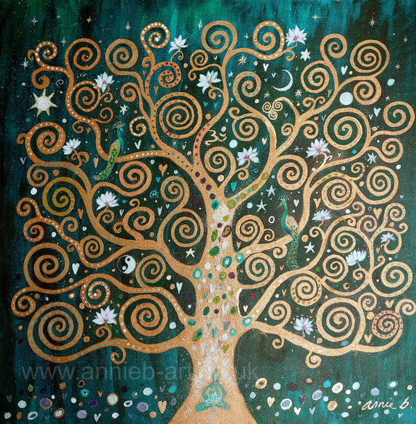'      -   Lotus flower Tree of life'  - original painting