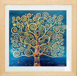 tree of life Klimt style gold tree 